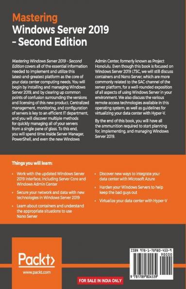 Mastering Windows Server 2019 - Second Edition