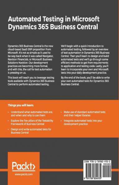 Automated Testing in Microsoft Dynamics 365 Business Central