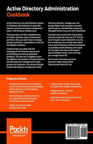 Active Directory Administration Cookbook