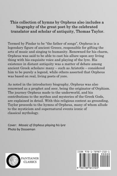 The Hymns of Orpheus: With the Life and Poetic Theology of Orpheus