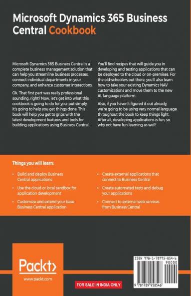 Microsoft Dynamics 365 Business Central Cookbook