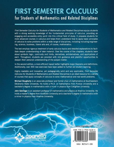 First Semester Calculus for Students of Mathematics and Related Disciplines