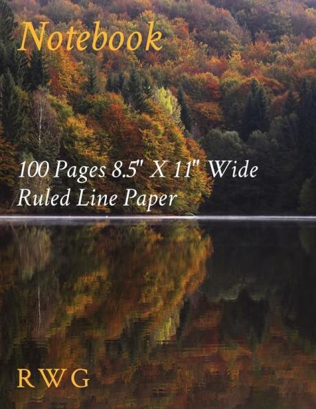 Notebook: 100 Pages 8.5 X 11 Wide Ruled Line Paper