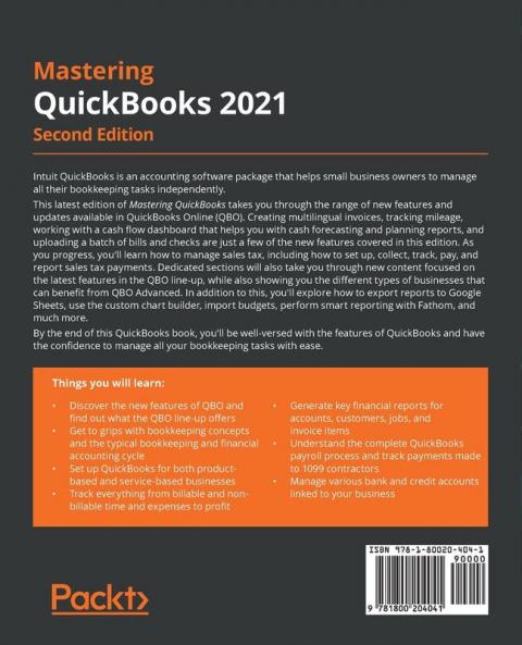 Mastering QuickBooks 2021 - Second Edition