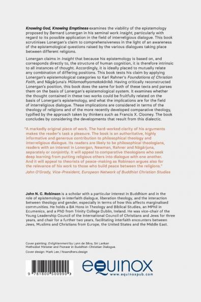 Knowing God Knowing Emptiness: An Epistemological Exploration of Bernard Lonergan Karl Rahner and Nāgārjuna