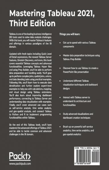 Mastering Tableau 2021- Third Edition