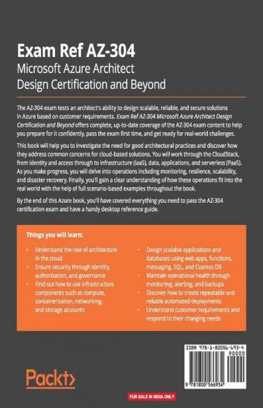 Exam Ref AZ-304 Microsoft Azure Architect Design Certification and Beyond