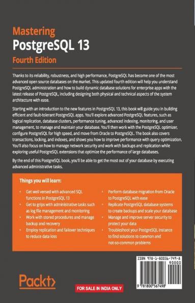 Mastering PostgreSQL 13