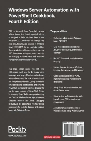 Windows Server Automation with PowerShell Cookbook - Fourth Edition