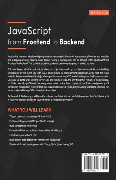 JavaScript from Frontend to Backend
