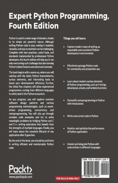 Expert Python Programming - Fourth Edition