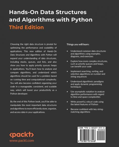 Hands-On Data Structures and Algorithms with Python - Third Edition: Store manipulate and access data effectively and boost the performance of your applications