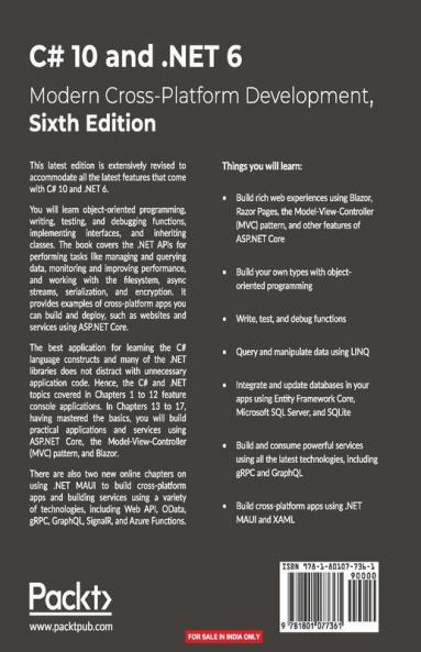 C# 10 and .NET 6 - Modern Cross-Platform Development