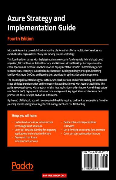 Azure Strategy and Implementation Guide - Fourth Edition