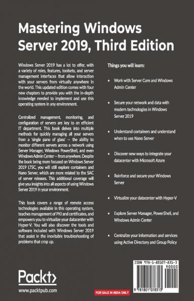 Mastering Windows Server 2019 - Third Edition