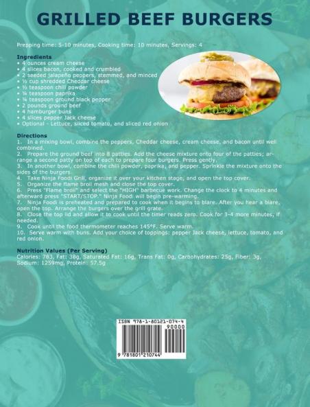 Ninja Foodi Grill Cookbook 2021: Easy Quick & Delicious Recipes for Indoor Grilling and Air Frying Perfection (for Beginners and Advanced Users)