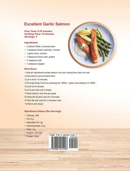 Ninja Foodi Grill Cookbook: 550 Easy & Delicious Indoor Grilling and Air Frying Recipes for Beginners and Advanced Users