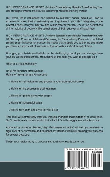 High Performance Habits