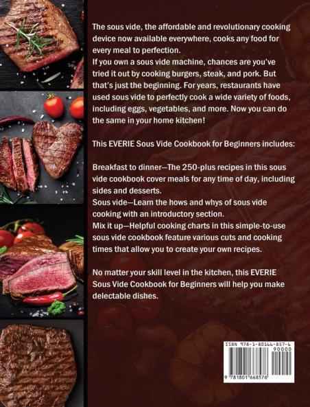 EVERIE Sous Vide Cookbook for Beginners: 250 Quick and Healthy Recipes for Your EVERIE Sous Vide