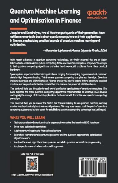 Quantum Machine Learning and Optimisation in Finance