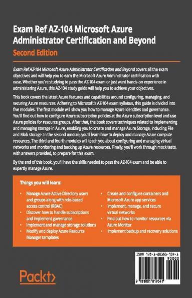 Exam Ref AZ-104 Microsoft Azure Administrator Certification and Beyond - Second Edition