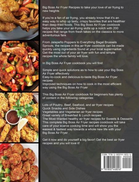 The Newest Big Boss Air Fryer Cookbook: Simple Yummy and Cleansing Air Fryer Recipes to Manage Your Diet with Meal Planning & Prepping