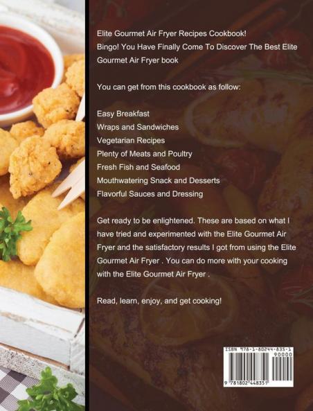 Elite Gourmet Air Fryer Cookbook For Beginners: Crispy Easy and Healthy Recipes For Effortless Air Frying