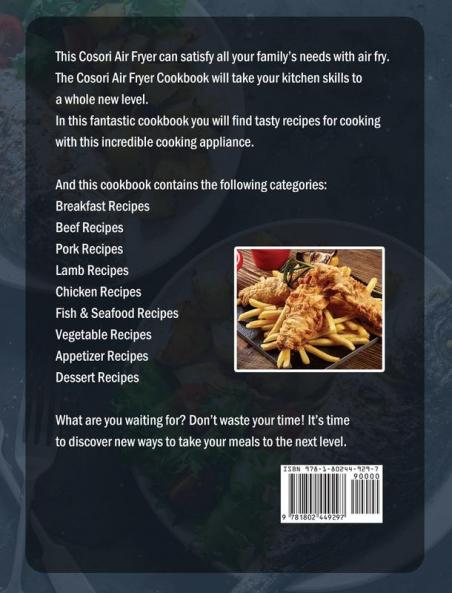 The Ultimate Cosori Air Fryer Cookbook: 550 Quick and Tasty Everyday Recipes for Family