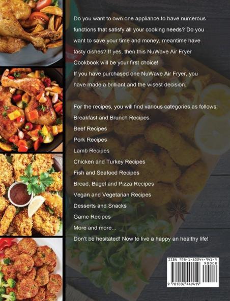 The Comprehensive NuWave Air Fryer Cookbook: 550 Recipes to do Healthy and Homemade Tasty Meals