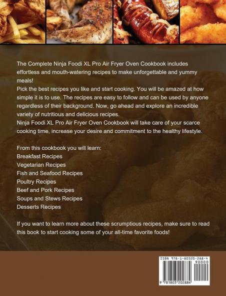 The Complete Ninja Foodi XL Pro Air Fryer Oven Cookbook: 1000-Day Quick Easy Tender And Crispy Ninja Foodi Recipes To Live Healthier and Happier