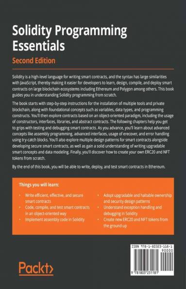 Solidity Programming Essentials - Second Edition