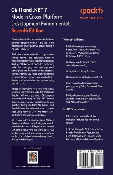 C# 11 and .NET 7 - Modern Cross-Platform Development Fundamentals - Seventh Edition