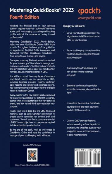 Mastering Quickbooks(R) 2023 - Fourth Edition: The Ultimate Guide To Bookkeeping With Quickbooks(R)