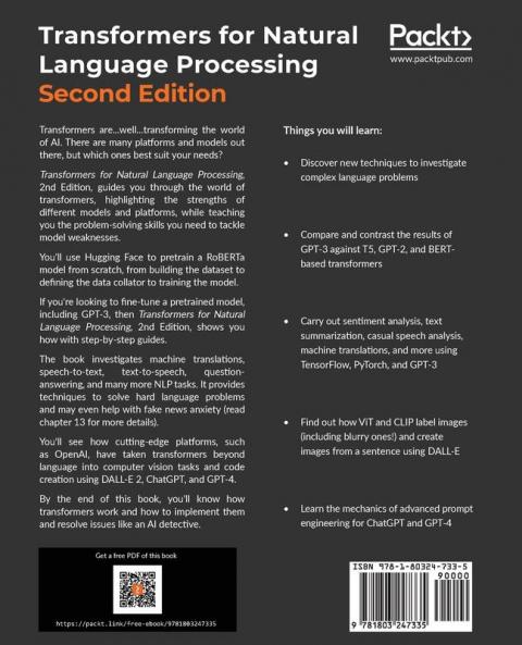 Transformers for Natural Language Processing - Second Edition