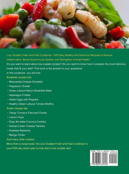 Low Oxalate Fresh and Fast Cookbook