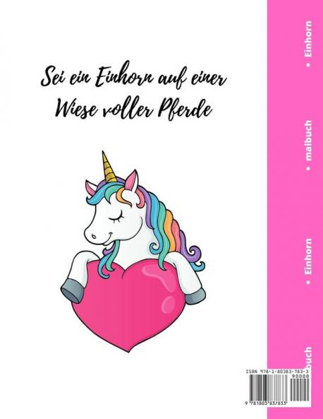Einhorn Malbuch: Niedliche Ausmalbilder für kleine Mädchen