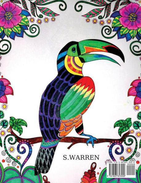 Amazing Animals Coloring Book: Adult Coloring Book Stress Relieving Mandala Animal Designs