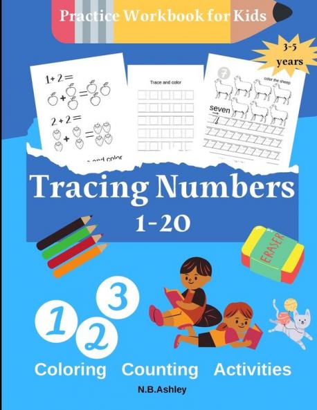 Tracing numbers 1-20 Practice Workbook for Kids