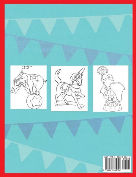 Circus Coloring Book: Coloring your own circus book Amazing coloring book for Kids Super Fun Coloring Book Coloring Book for kids 3-7 Coloring Clowns & Elefants 8.5 x 11 inch 36 pages
