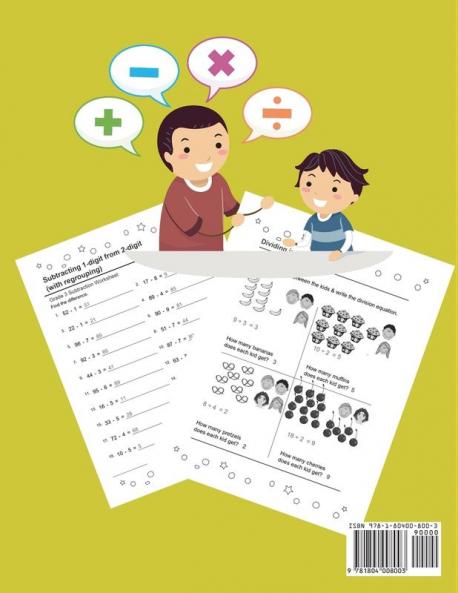 Math Workbook for Grade 3: Math Workbook - 3rd Grade- Ages 8 to 9 Attractive pages - 102 Pages Addition - Subtraction Multiplication - Division - SOLUTIONS