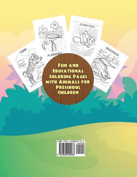 ANIMALS AND THEIR HABITATS Coloring Book for Kids Ages 3-5