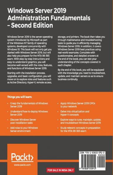 Windows Server 2019 Administration Fundamentals - Second Edition