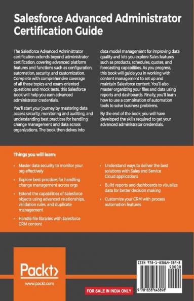Salesforce Advanced Administrator Certification Guide