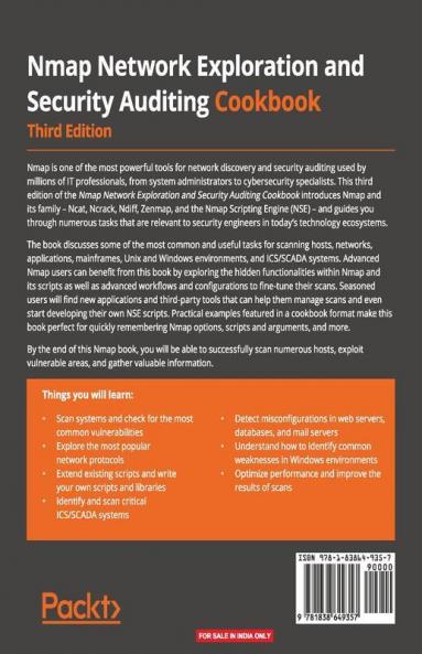 Nmap Network Exploration and Security Auditing Cookbook - Third Edition