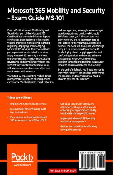 Microsoft 365 Mobility and Security - Exam Guide MS-101