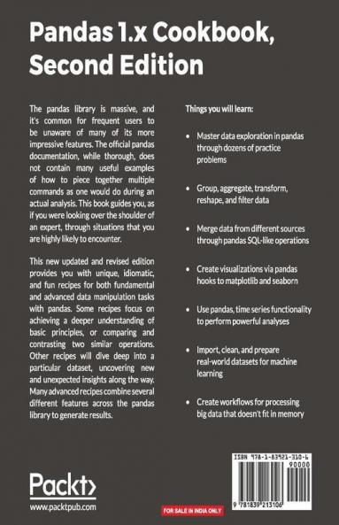 Pandas 1.x Cookbook - Second Edition