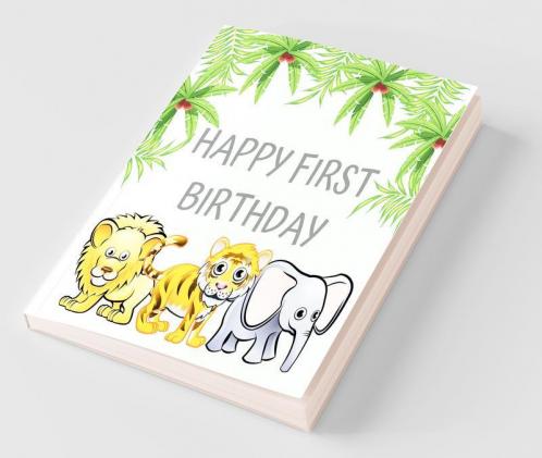 First birthday guest book (Hardcover)