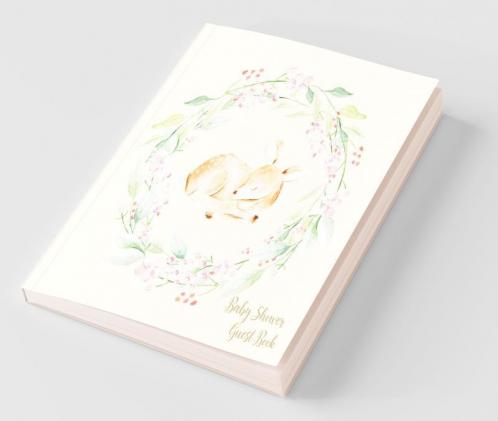 Woodland Baby Shower Guest Book (Hardcover)