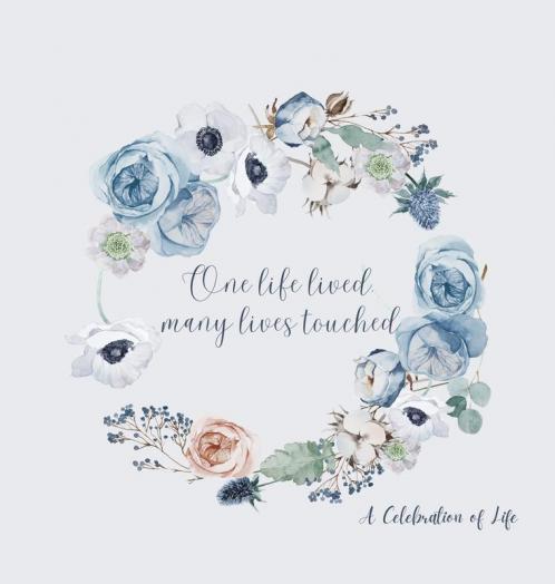 Celebration of life funeral book Condolence book to sign (Hardback cover)