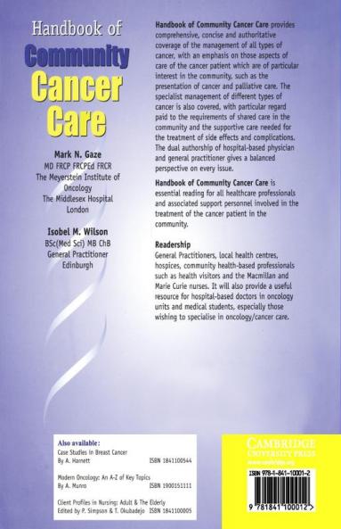 Handbook of Community Cancer Care
